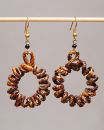 (ケニア)　　バナナファイバー　ピアス　No.600-31