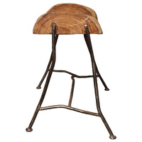 (ブリキナファソ)　アイアン&ウッドベンチ　No.3