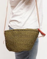 ケニア　サイザルポシェット　(カーキグリーン)　