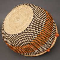 (ブルキナファソ)　半球マルシェバスケット　カラー　Lサイズ　No.5