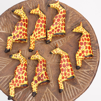 (ケニア)　お座りアニマル　カラー　Sサイズ　(キリン)