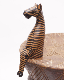 (ケニア)　お座りアニマル　Lサイズ　(シマウマ・Ⅰ)
