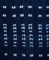 (ブルキナファソ)　藍染絞り　古布大判布　(L)　No.71