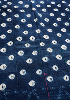 (ブルキナファソ)　藍染絞り　古布大判布　(L)　No.72