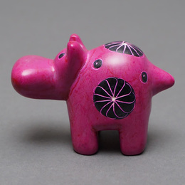 ソープストーン置物　カバさん　Mサイズ　No.2