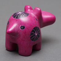 ソープストーン置物　カバさん　Mサイズ　No.2