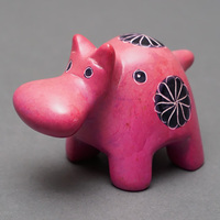 ソープストーン置物　カバさん　Mサイズ　No.3