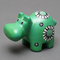 ソープストーン置物　カバさん　Mサイズ　No.4