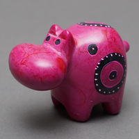 ソープストーン置物　カバさん　Mサイズ　No.5