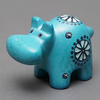 ソープストーン置物　カバさん　Mサイズ　No.12