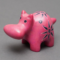 ソープストーン置物　カバさん　Mサイズ　No.15