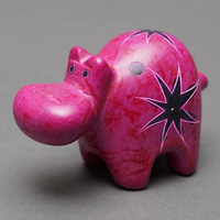 ソープストーン置物　カバさん　Mサイズ　No.16