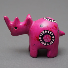 ソープストーン置物　サイさん　Mサイズ　No.1　犀