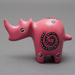 ソープストーン置物　サイさん　Mサイズ　No.4　犀