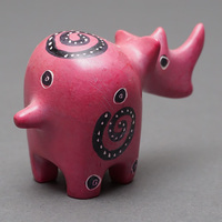 ソープストーン置物　サイさん　Mサイズ　No.4　犀