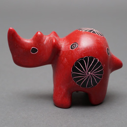 ソープストーン置物　サイさん　Mサイズ　No.6　犀