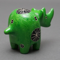 ソープストーン置物　サイさん　Mサイズ　No.10　犀