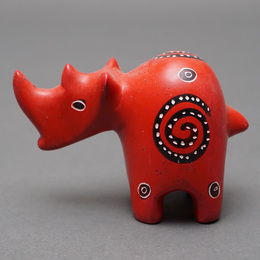 ソープストーン置物　サイさん　Mサイズ　No.12　犀