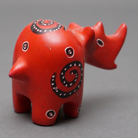 ソープストーン置物　サイさん　Mサイズ　No.12　犀