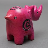 ソープストーン置物　サイさん　Mサイズ　No.14　犀