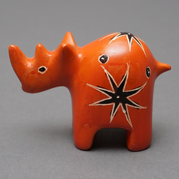 ソープストーン置物　サイさん　Mサイズ　No.16　犀