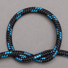 ジェンベ用ロープ　5ミリ径　(ブラック×スカイブルー)