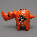 ソープストーン置物　ミニサイさん　オレンジ系　Sサイズ　※柄アソート