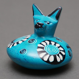 ソープストーン　だるまネコ　Mサイズ　No.10　猫