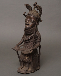 (ナイジェリア)　ベニン王国　真鍮座像　　No,2
