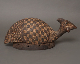 (ブルキナファソ)　ヌヌマ族　ホロホロ鳥　マスク　No.438