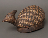 (ブルキナファソ)　ヌヌマ族　ホロホロ鳥　マスク　No.438