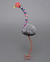 (マリ)　リサイクルバード　ダチョウ　No.2　廃材アート