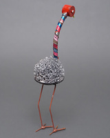 (マリ)　リサイクルバード　ダチョウ　No.2　廃材アート