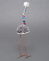 (マリ)　リサイクルバード　ダチョウ　No.3　廃材アート