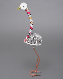 (マリ)　リサイクルバード　ダチョウ　No.6　廃材アート