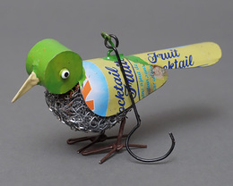 (マリ)　リサイクルバード　小鳥　No.7　廃材アート