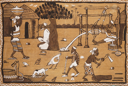 (マリ)　ボゴラン　絵布　(L)　No.8