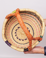 (ブルキナファソ)　半球マルシェバスケット　カラー　Mサイズ　No.5