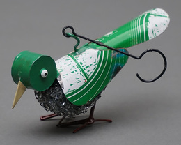 (マリ)　リサイクルバード　小鳥　No.15　廃材アート