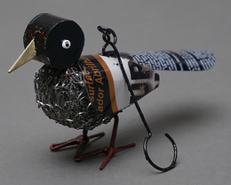 (マリ)　リサイクルバード　小鳥　No.18　廃材アート