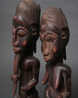 (コートジボワール)　バウレ族　座像　ペア　No.4