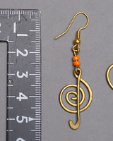 (ケニア)　　真鍮&ビーズ　ピアス　No.600-61