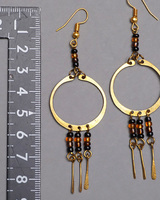 (ケニア)　　真鍮&ビーズ　ピアス　No.600-108