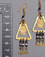 (ケニア)　　真鍮&ビーズ　ピアス　No.600-111