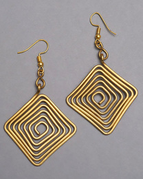 (ケニア)　　真鍮&ビーズ　ピアス　No.700-33