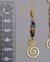 (ケニア)　　真鍮&ビーズ　ピアス　No.600-118