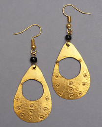 (ケニア)　　真鍮&ビーズ　ピアス　No.700-28