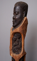 (タンザニア)　マコンデ　黒檀彫刻　 特大　117cm