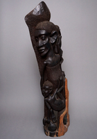 (SALE/ヒビ・補修あり/40%OFF)　(タンザニア)　マコンデ　黒檀彫刻　96cm