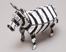 (ケニア)　ワイヤービーズアニマルアート　(シマウマ)